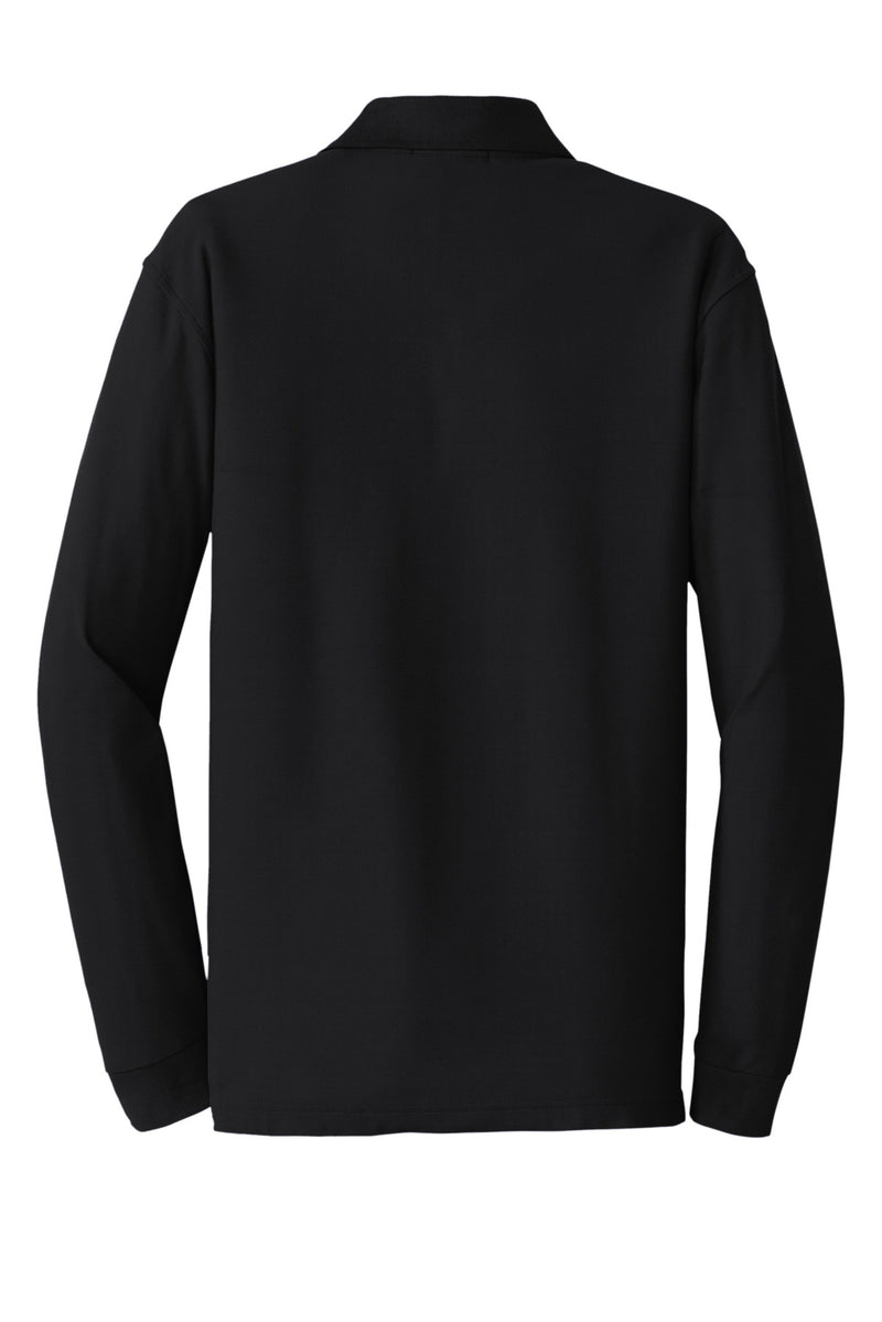 Port Authority Long Sleeve Core Classic Pique Polo - Deep Black