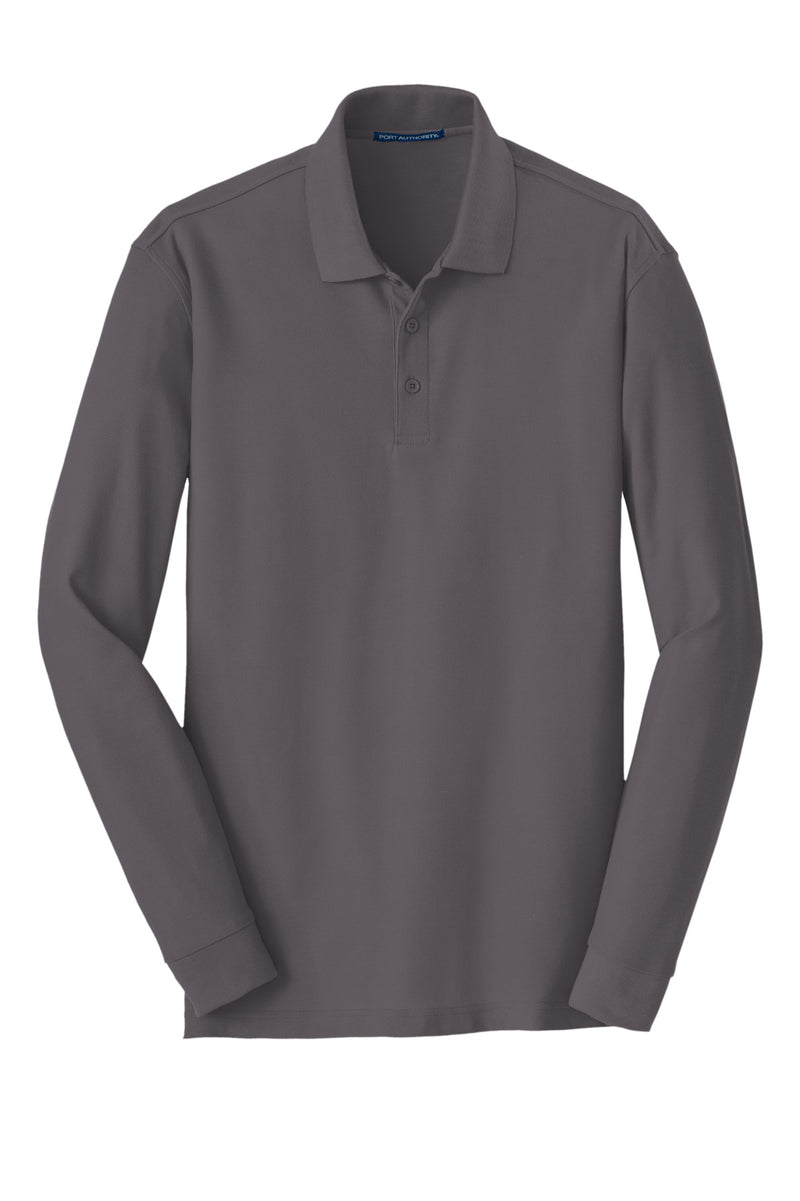 Port Authority Long Sleeve Core Classic Pique Polo - Graphite