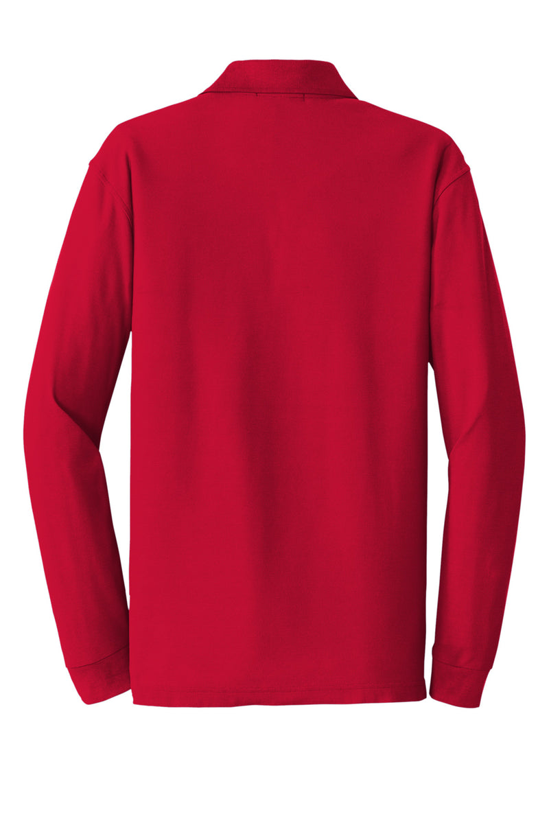 Port Authority Long Sleeve Core Classic Pique Polo - Rich Red