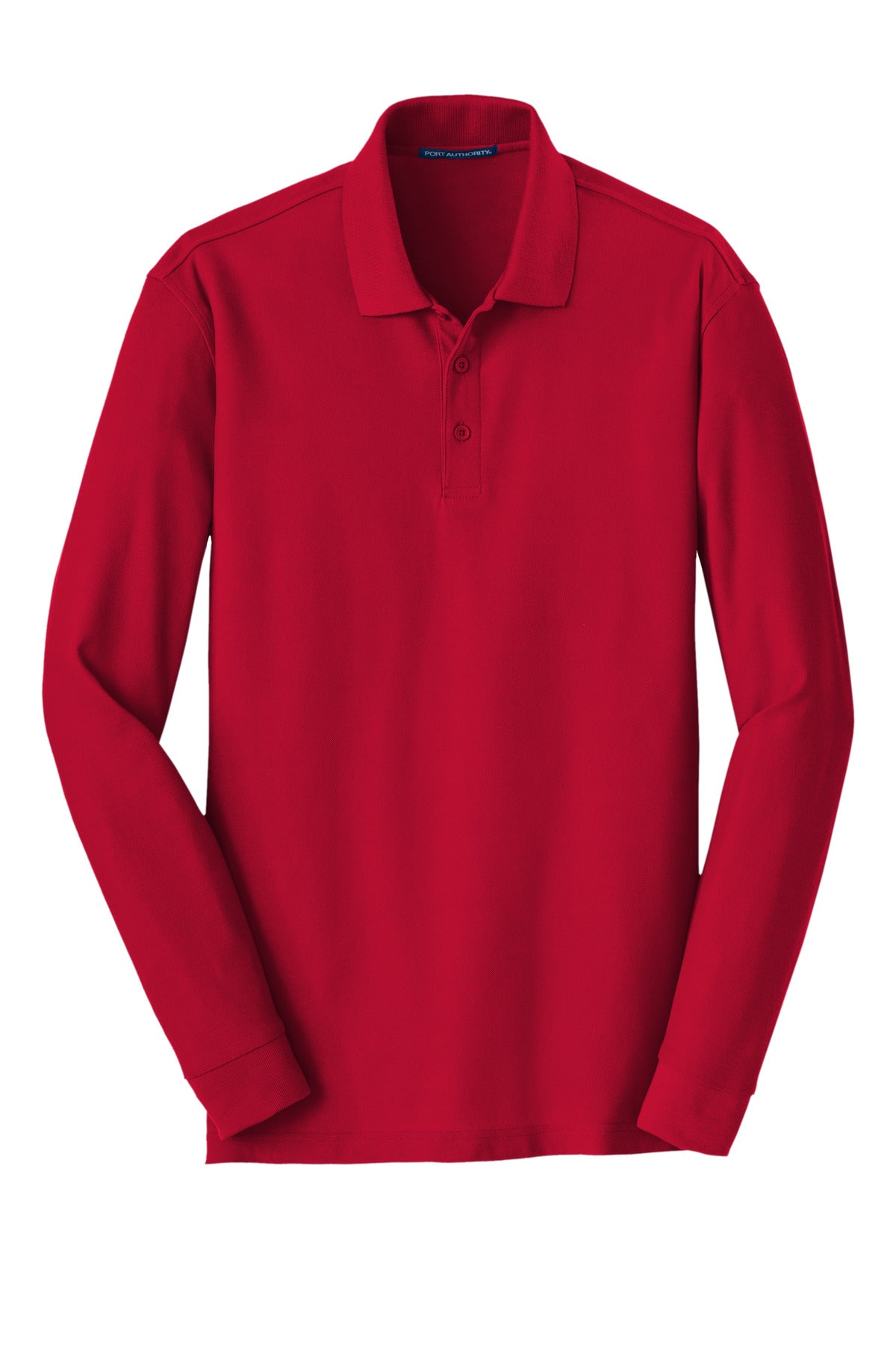 Port Authority Long Sleeve Core Classic Pique Polo - Rich Red