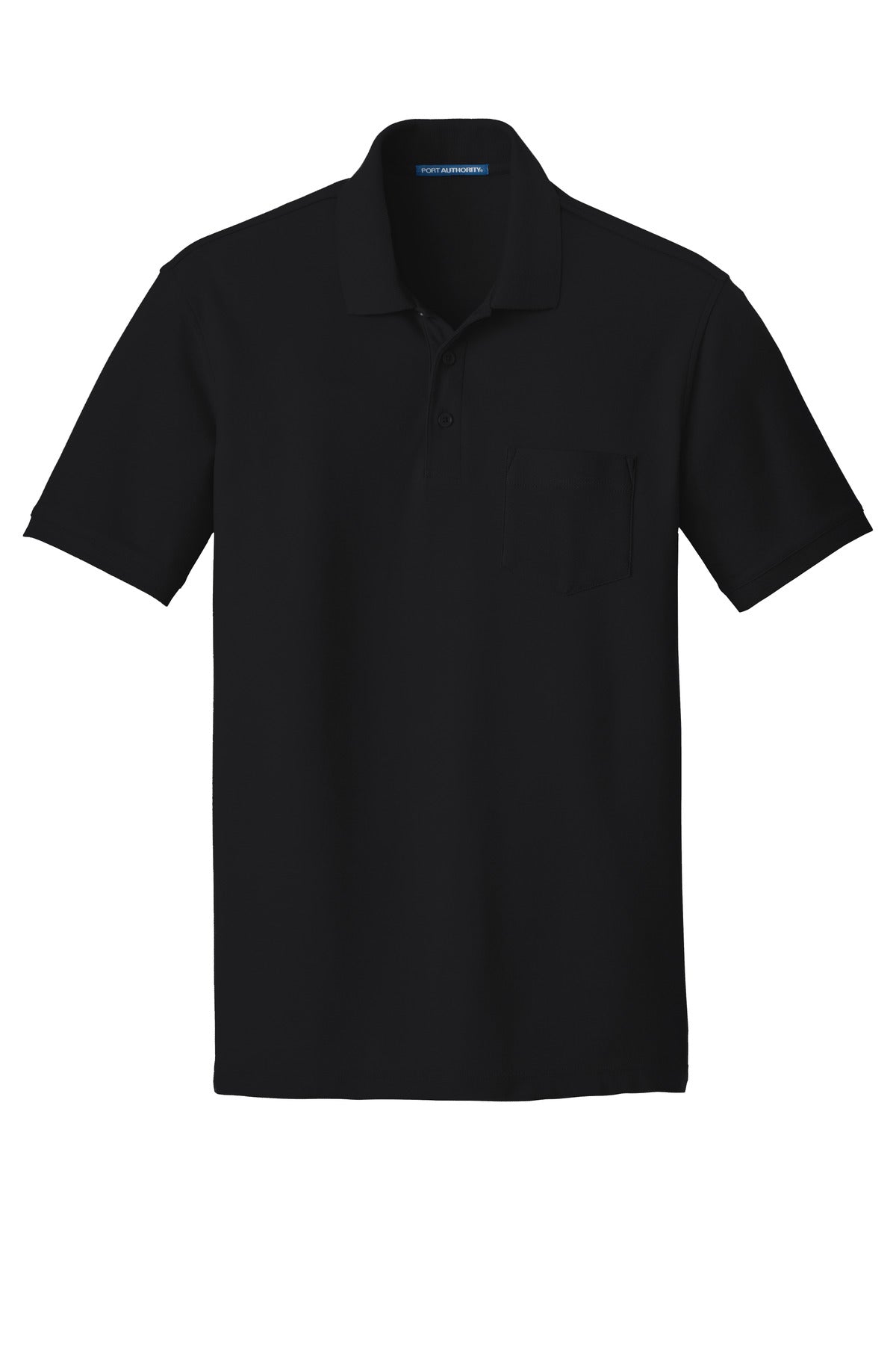 Port Authority Core Classic Pique Pocket Polo - Deep Black