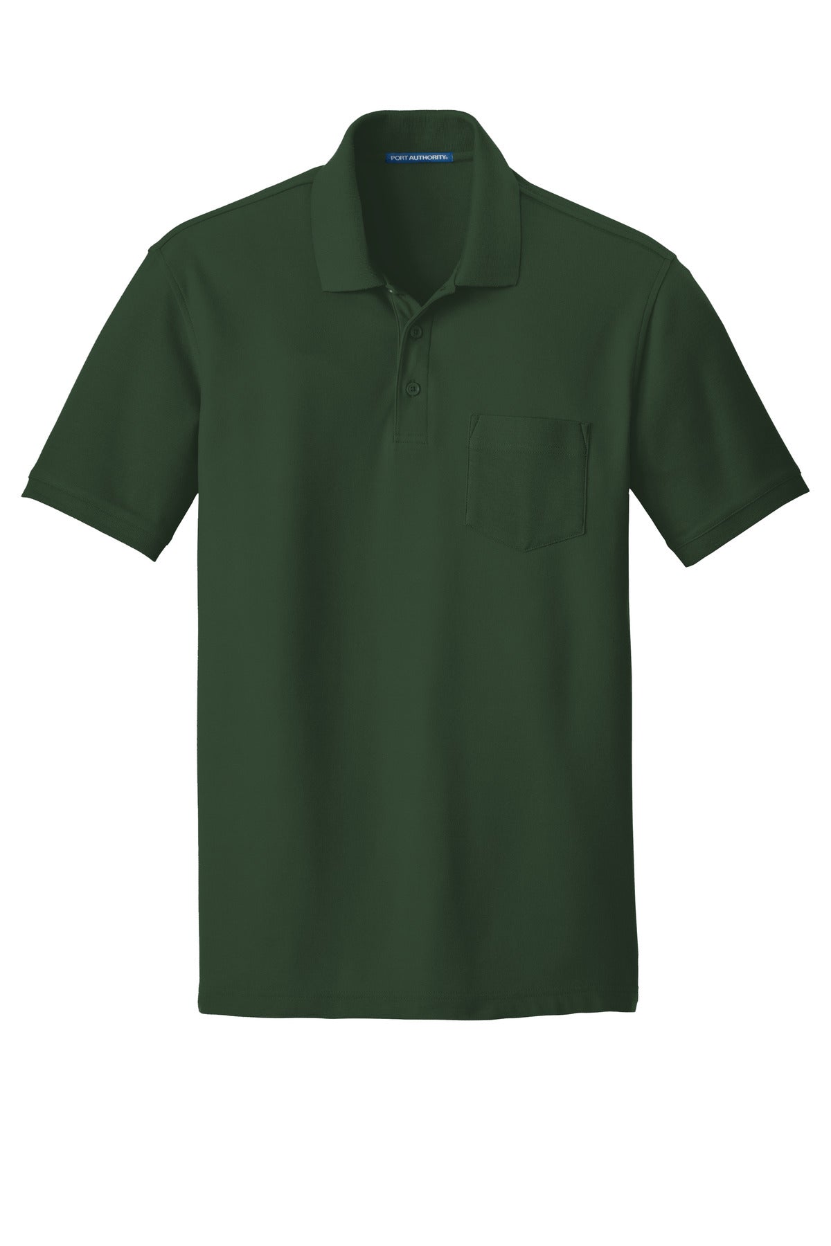 Port Authority Core Classic Pique Pocket Polo - Deep Forest Green