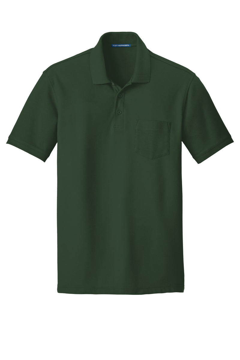 Port Authority Core Classic Pique Pocket Polo - Deep Forest Green
