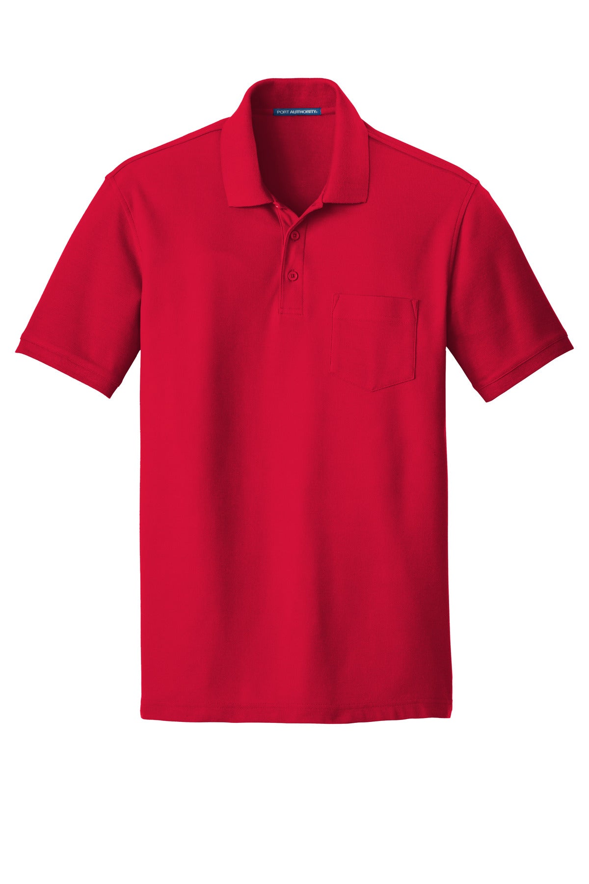 Port Authority Core Classic Pique Pocket Polo - Rich Red