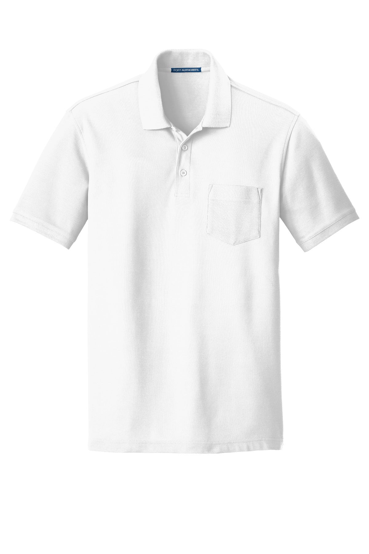 Port Authority Core Classic Pique Pocket Polo - White