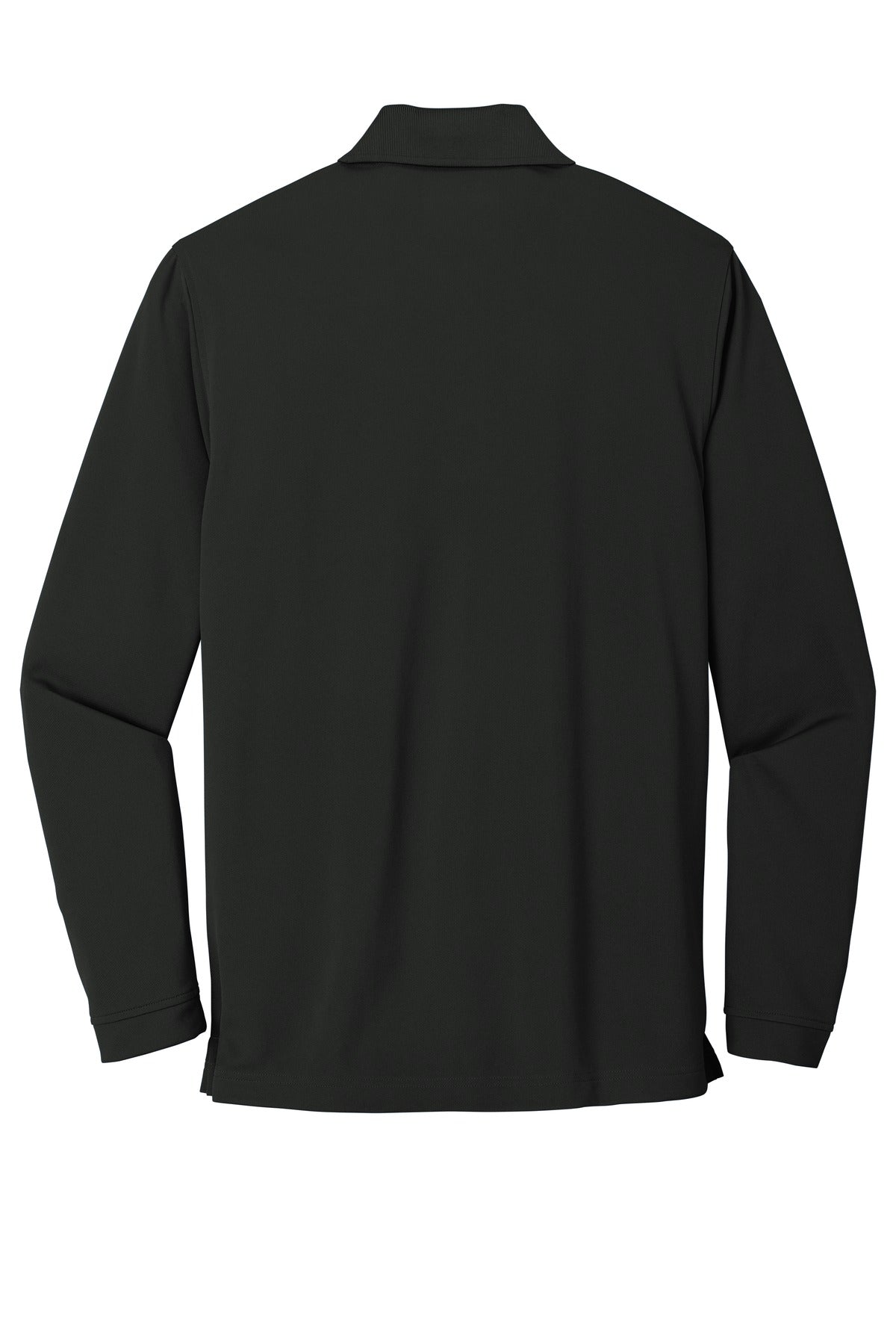 Port Authority  Dry Zone  UV Micro-Mesh Long Sleeve Polo - Deep Black