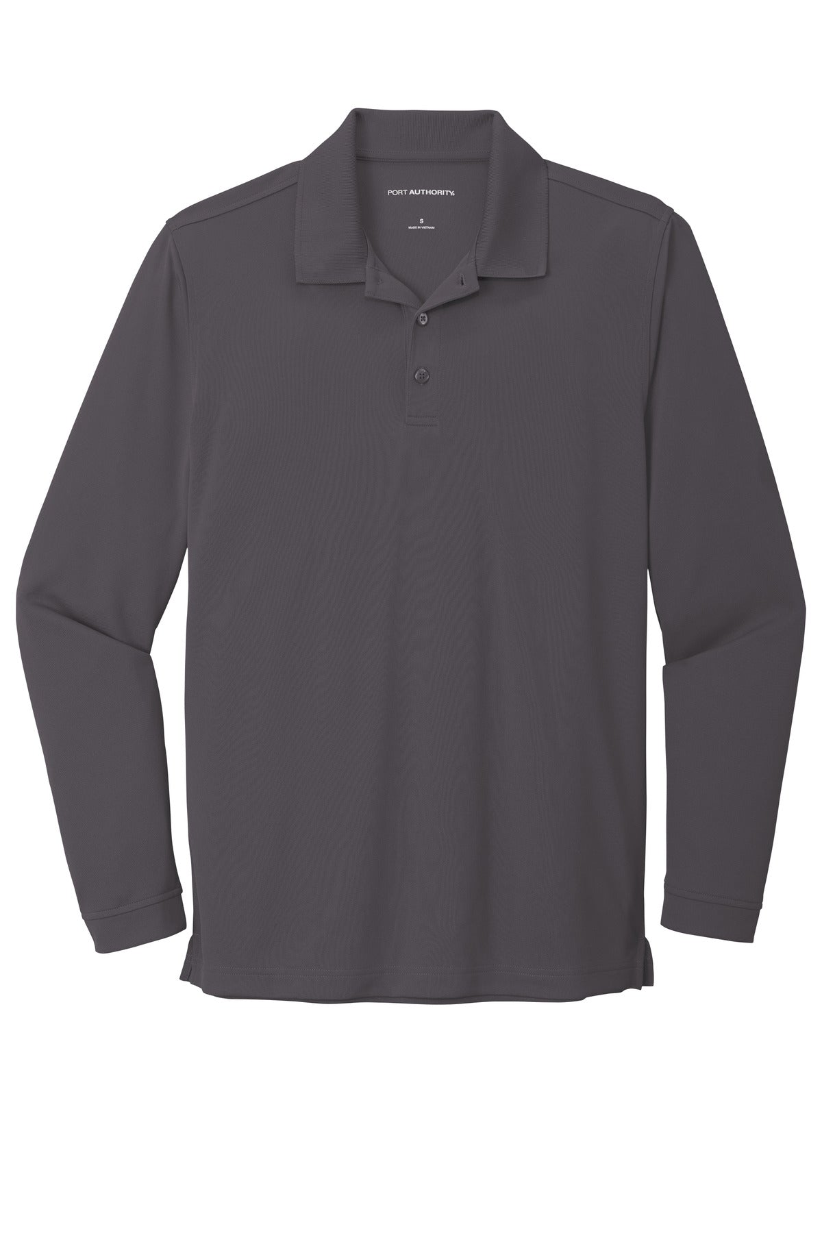 Port Authority  Dry Zone  UV Micro-Mesh Long Sleeve Polo - Graphite