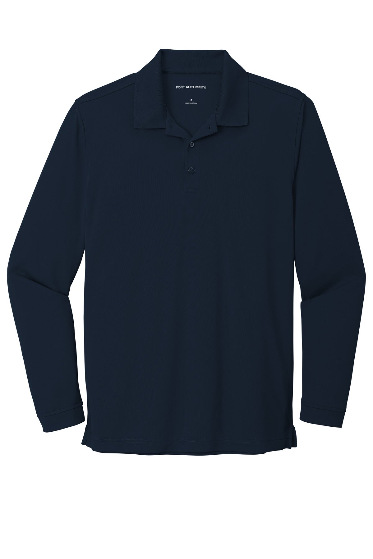 Port Authority  Dry Zone  UV Micro-Mesh Long Sleeve Polo - River Blue Navy