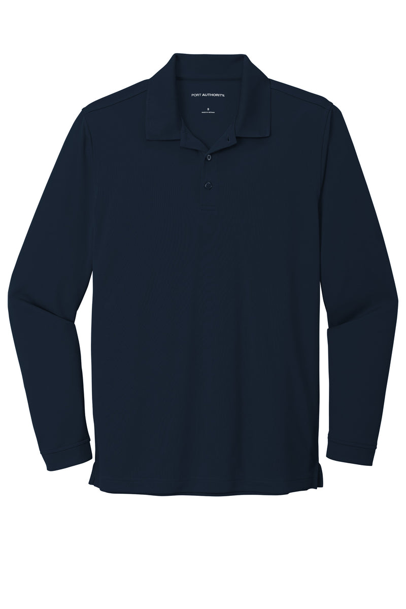 Port Authority  Dry Zone  UV Micro-Mesh Long Sleeve Polo - River Blue Navy