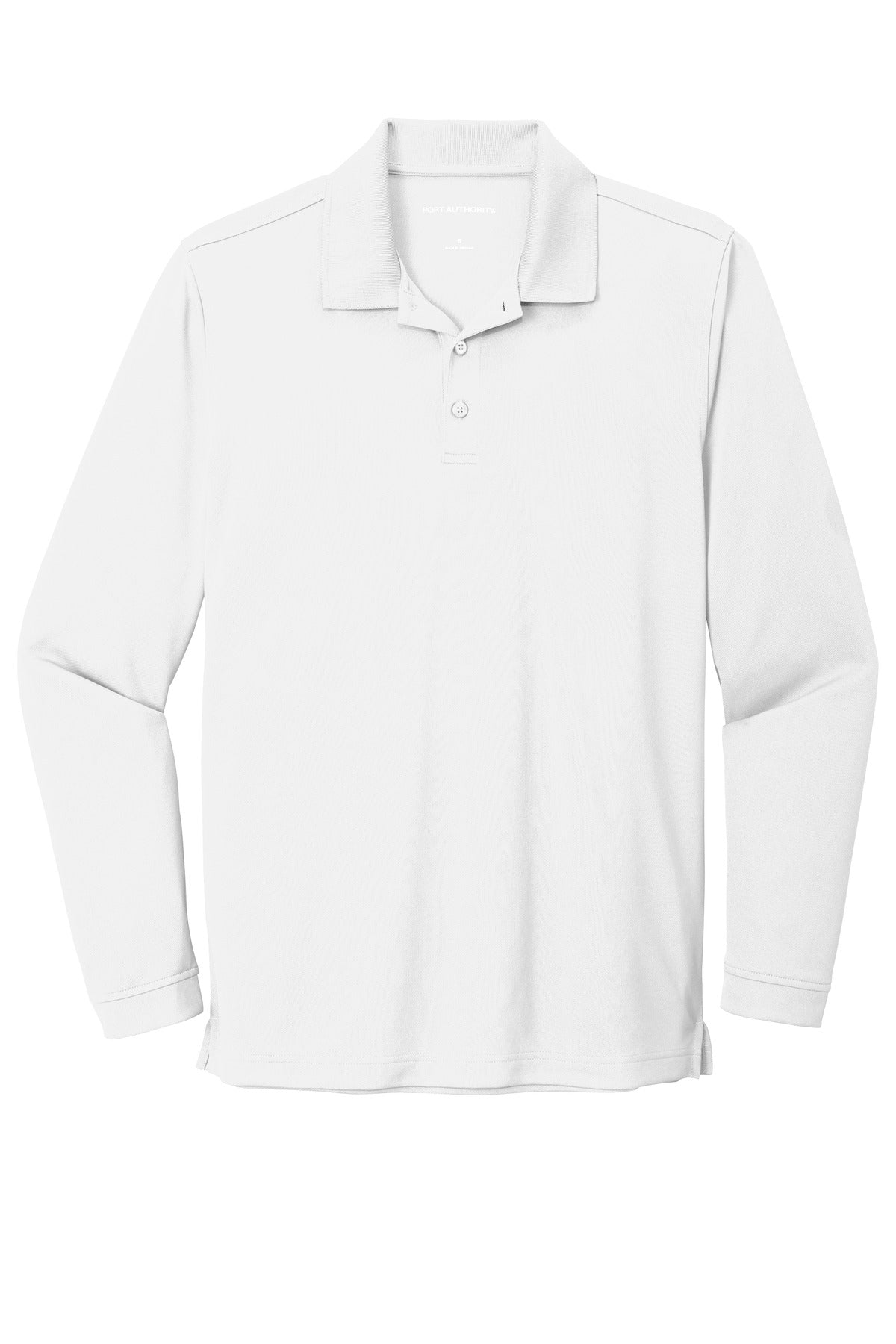 Port Authority  Dry Zone  UV Micro-Mesh Long Sleeve Polo - White