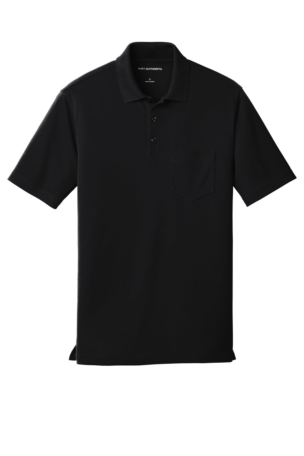 Port Authority Dry Zone UV Micro-Mesh Pocket Polo - Deep Black