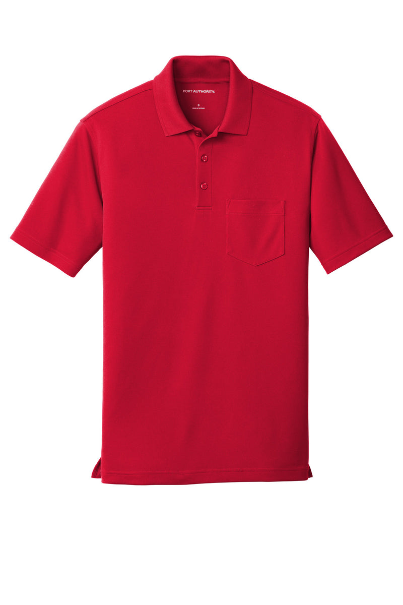 Port Authority Dry Zone UV Micro-Mesh Pocket Polo - Rich Red