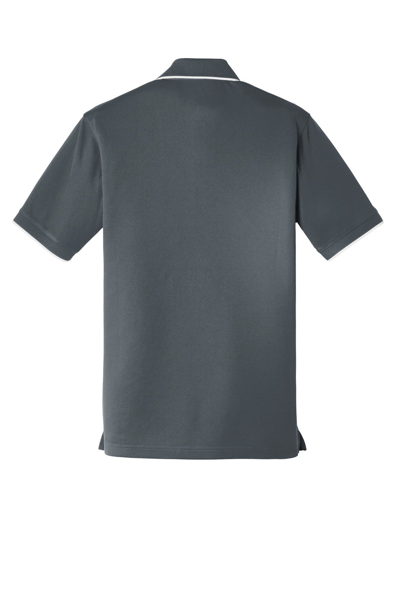 Port Authority Dry Zone UV Micro-Mesh Tipped Polo - Graphite/ White