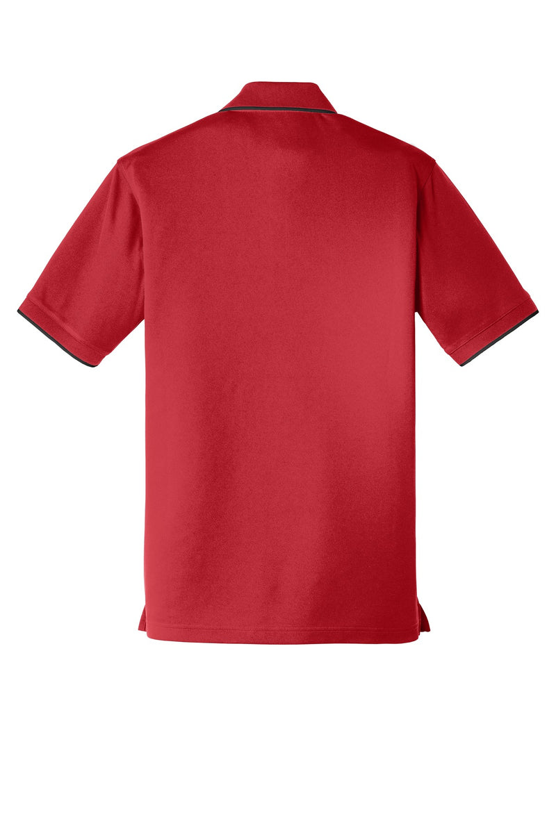 Port Authority Dry Zone UV Micro-Mesh Tipped Polo - Rich Red/ Deep Black