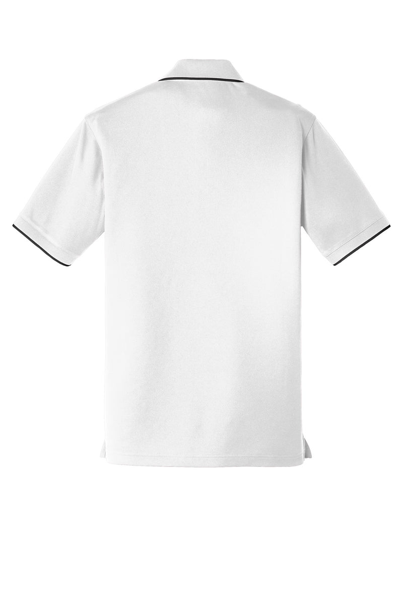 Port Authority Dry Zone UV Micro-Mesh Tipped Polo - White/ Deep Black