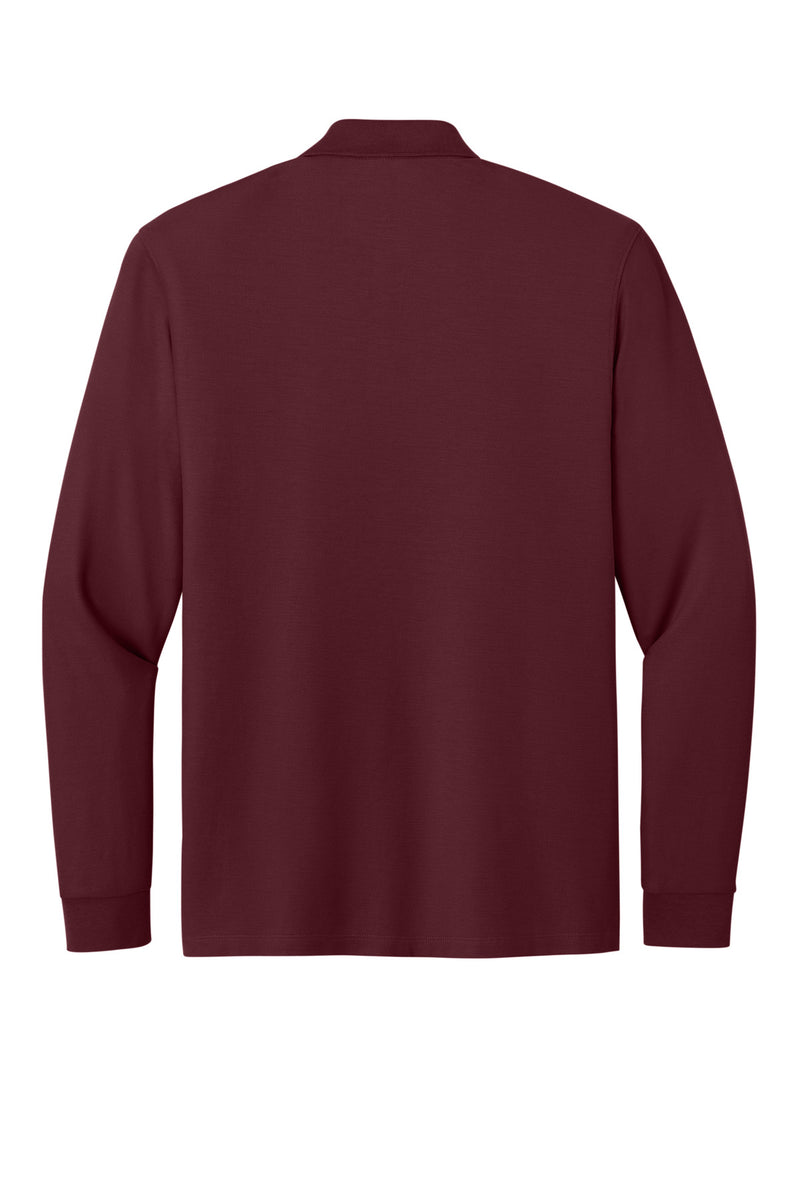 Port Authority Wearever Signature Pique Long Sleeve Polo - Burgundy