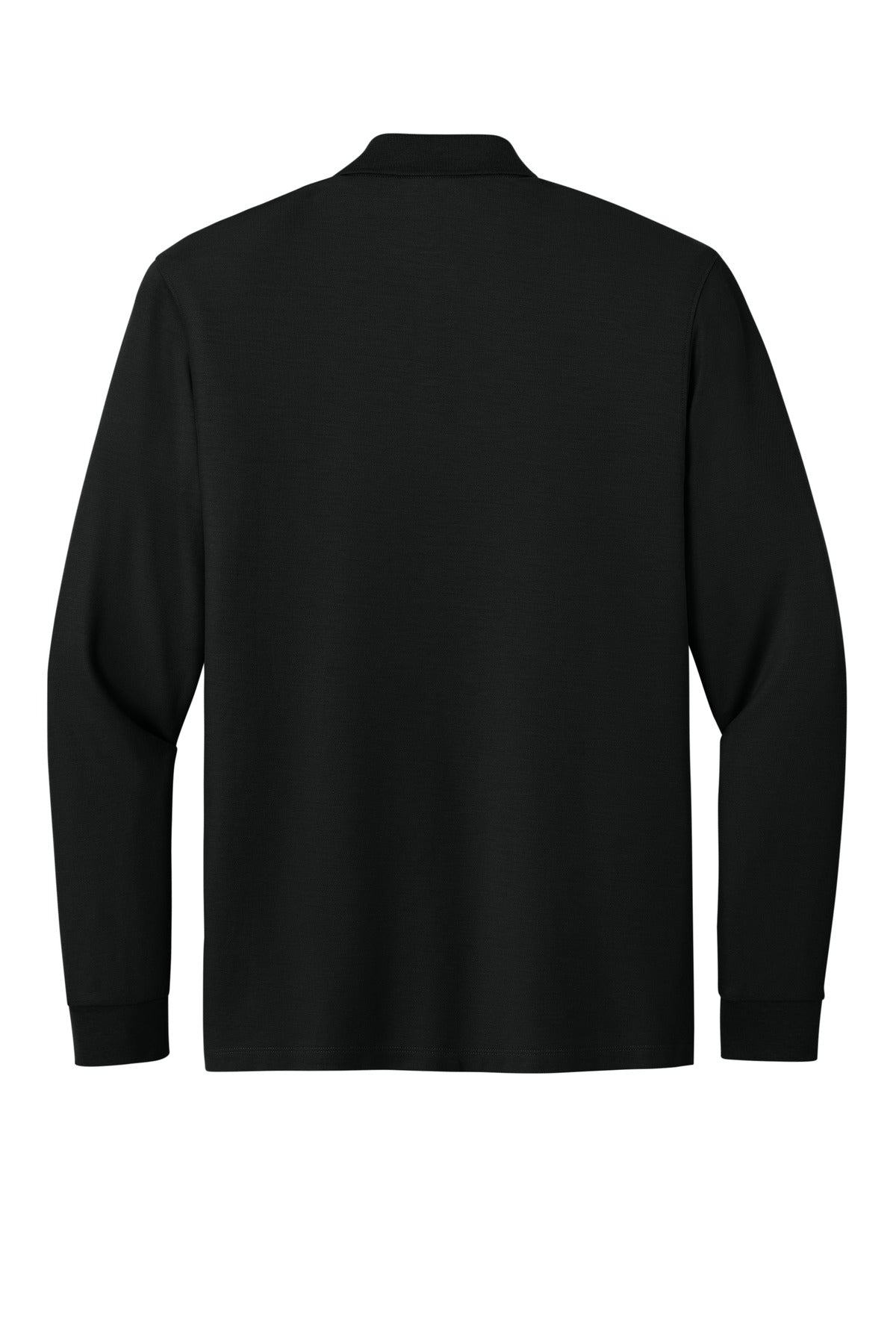Port Authority Wearever Signature Pique Long Sleeve Polo - Deep Black