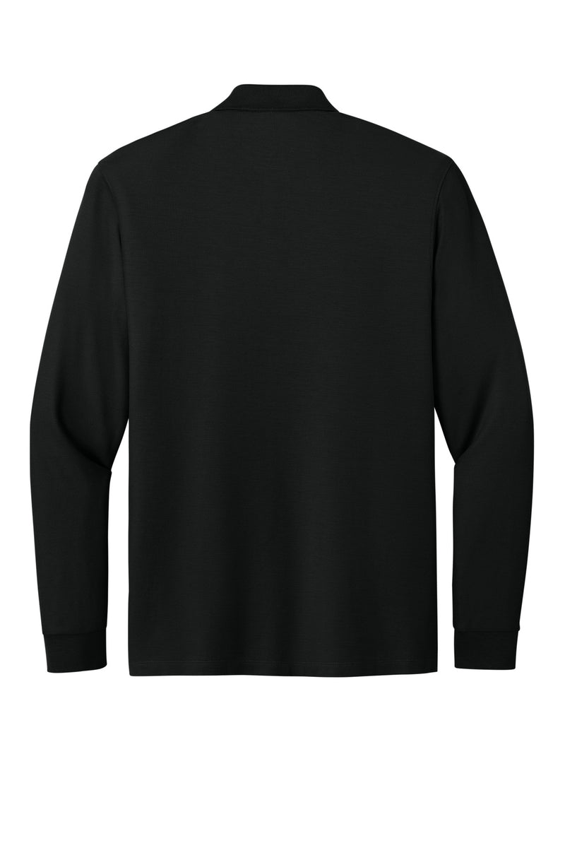 Port Authority Wearever Signature Pique Long Sleeve Polo - Deep Black