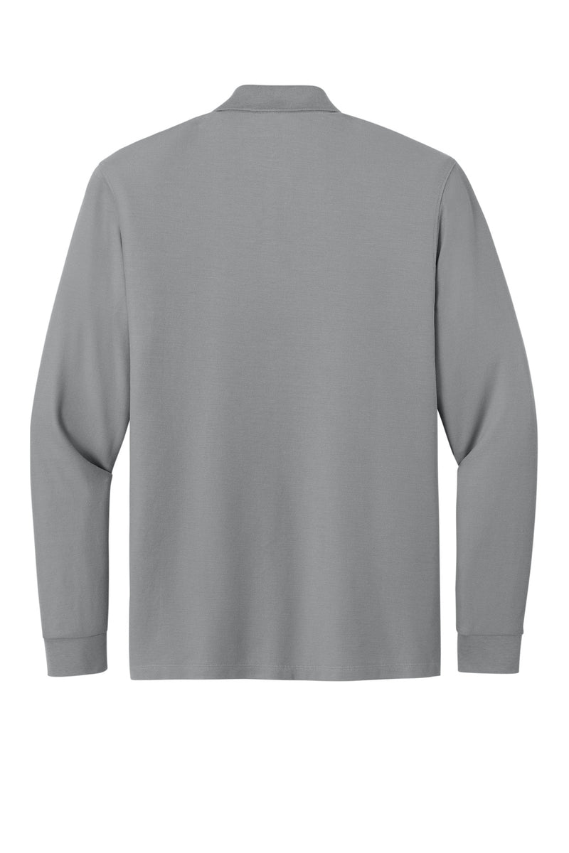 Port Authority Wearever Signature Pique Long Sleeve Polo - Gusty Grey
