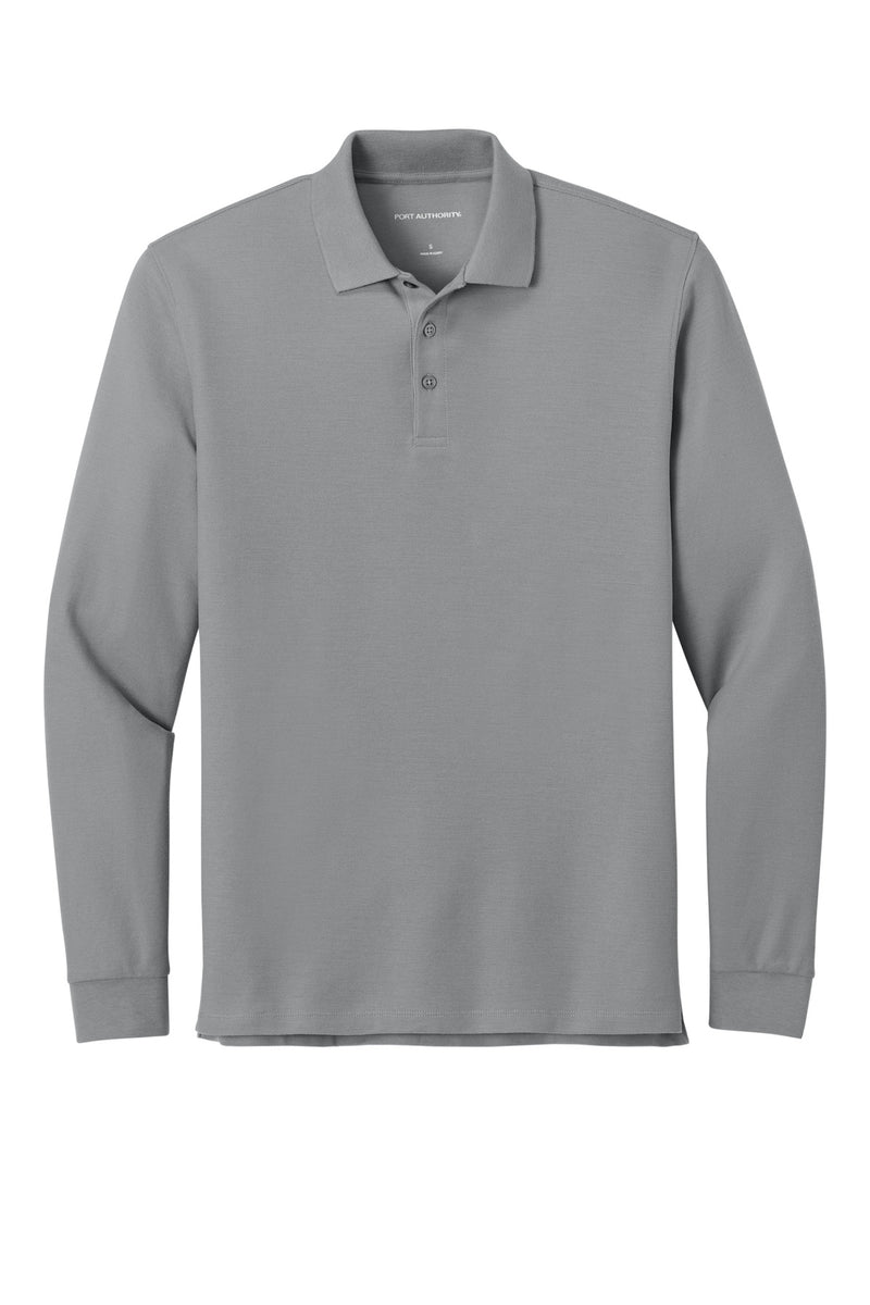 Port Authority Wearever Signature Pique Long Sleeve Polo - Gusty Grey