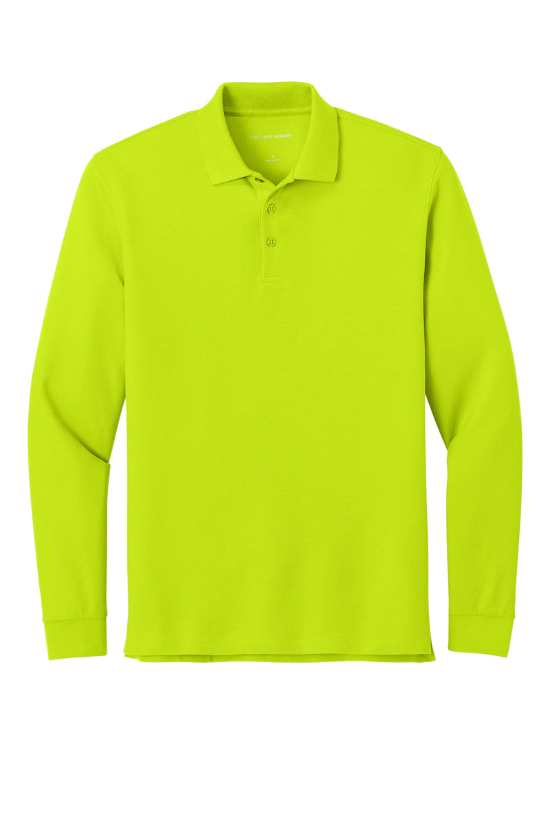 Port Authority Wearever Signature Pique Long Sleeve Polo - Neon Yellow
