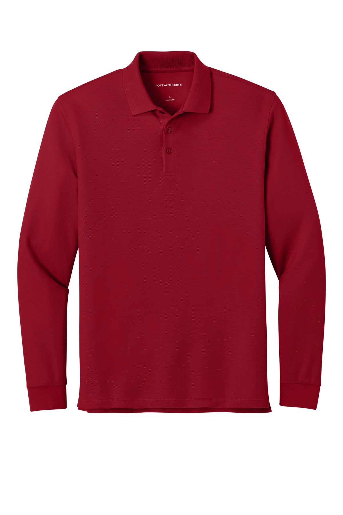 Port Authority Wearever Signature Pique Long Sleeve Polo - Rich Red