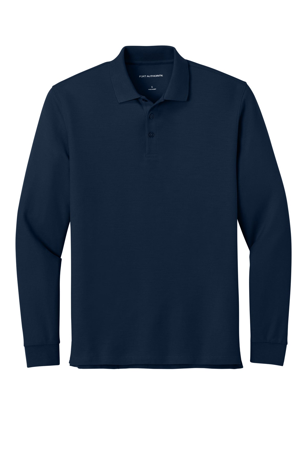 Port Authority Wearever Signature Pique Long Sleeve Polo - River Blue Navy