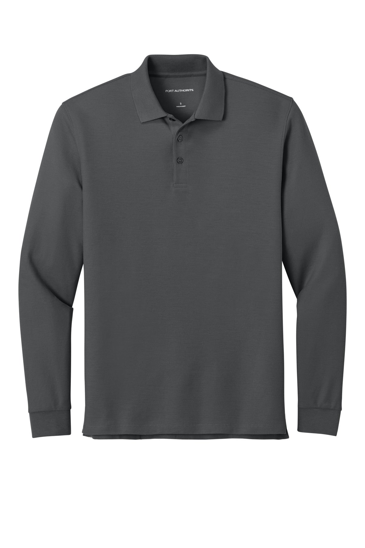 Port Authority Wearever Signature Pique Long Sleeve Polo - Storm Grey