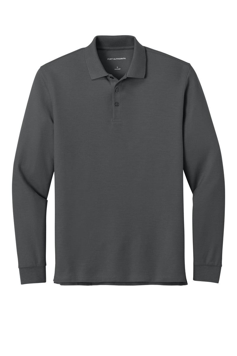 Port Authority Wearever Signature Pique Long Sleeve Polo - Storm Grey