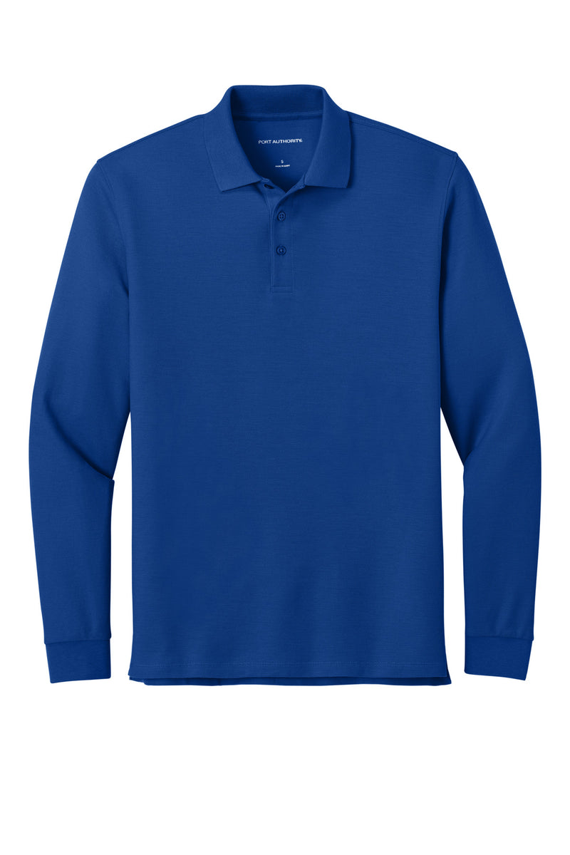Port Authority Wearever Signature Pique Long Sleeve Polo - True Royal