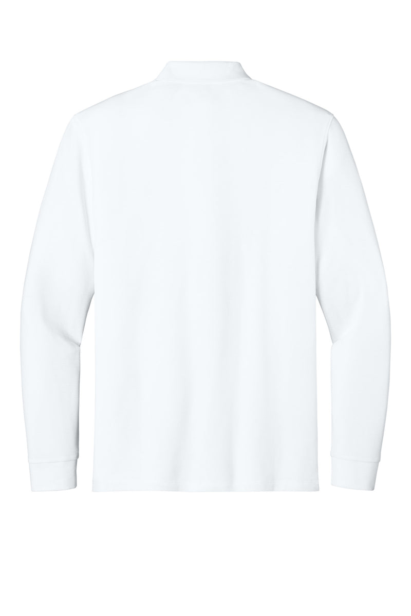 Port Authority Wearever Signature Pique Long Sleeve Polo - White