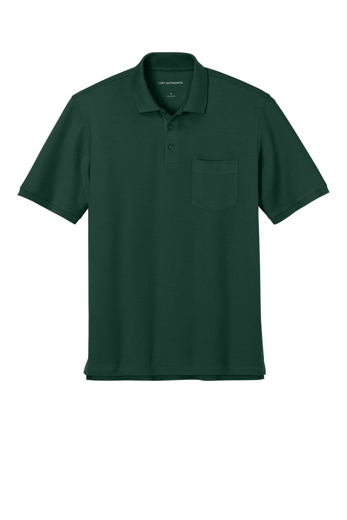 Port Authority Wearever Signature Pique Pocket Polo - Dark Green