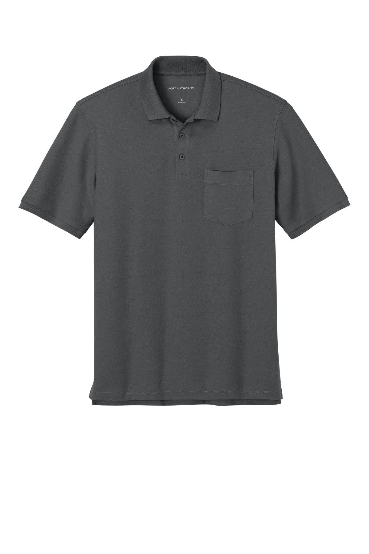 Port Authority Wearever Signature Pique Pocket Polo - Storm Grey