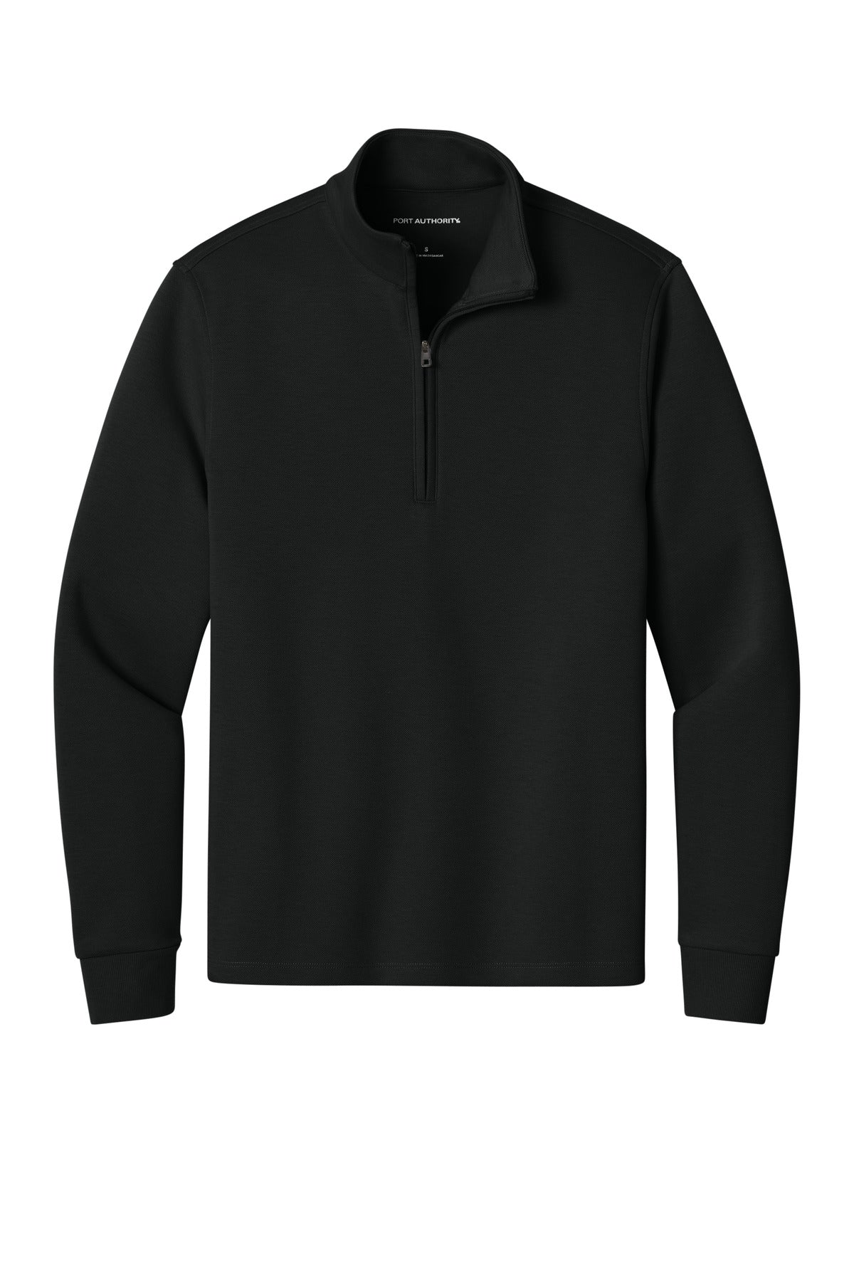 Port Authority Wearever Signature Double Pique 1/4-Zip - Deep Black