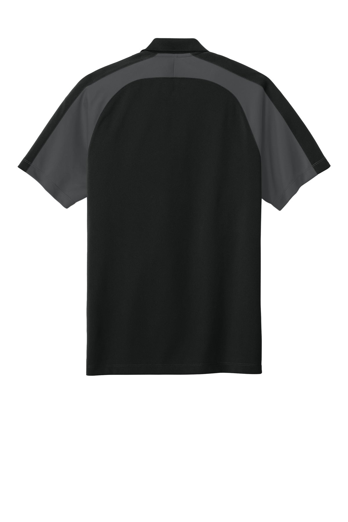 Port Authority Wearever Performance Pique Colorblock Polo - Deep Black/ Storm Grey