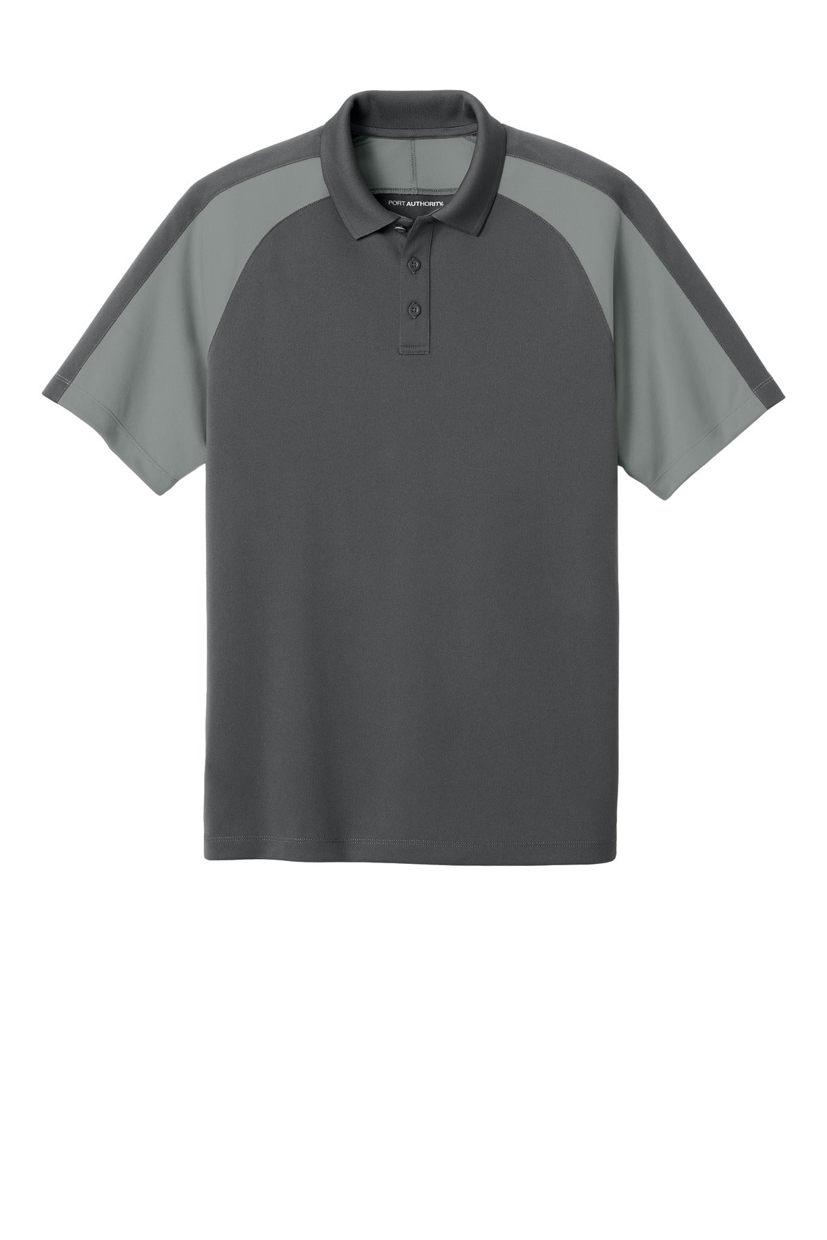 Port Authority Wearever Performance Pique Colorblock Polo - Storm Grey/ Gusty Grey