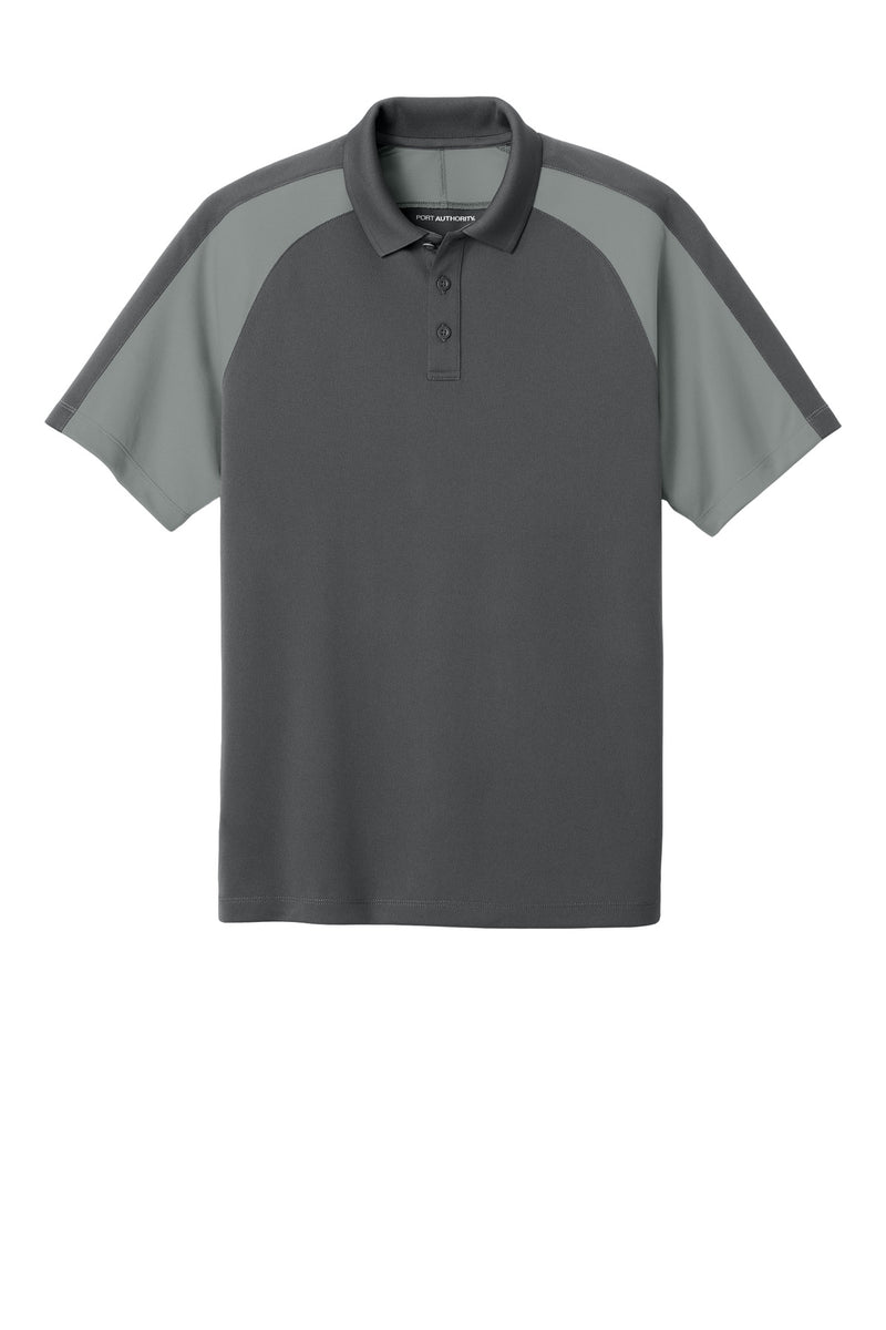 Port Authority Wearever Performance Pique Colorblock Polo - Storm Grey/ Gusty Grey