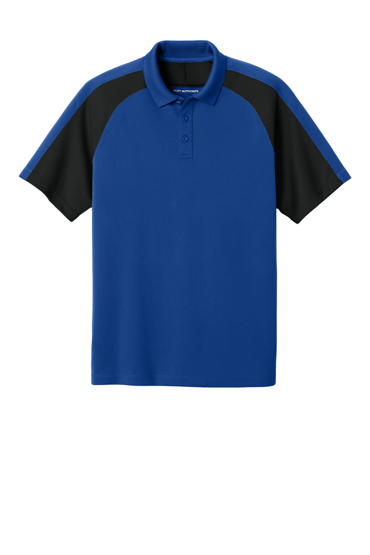 Port Authority Wearever Performance Pique Colorblock Polo - True Royal/ Black