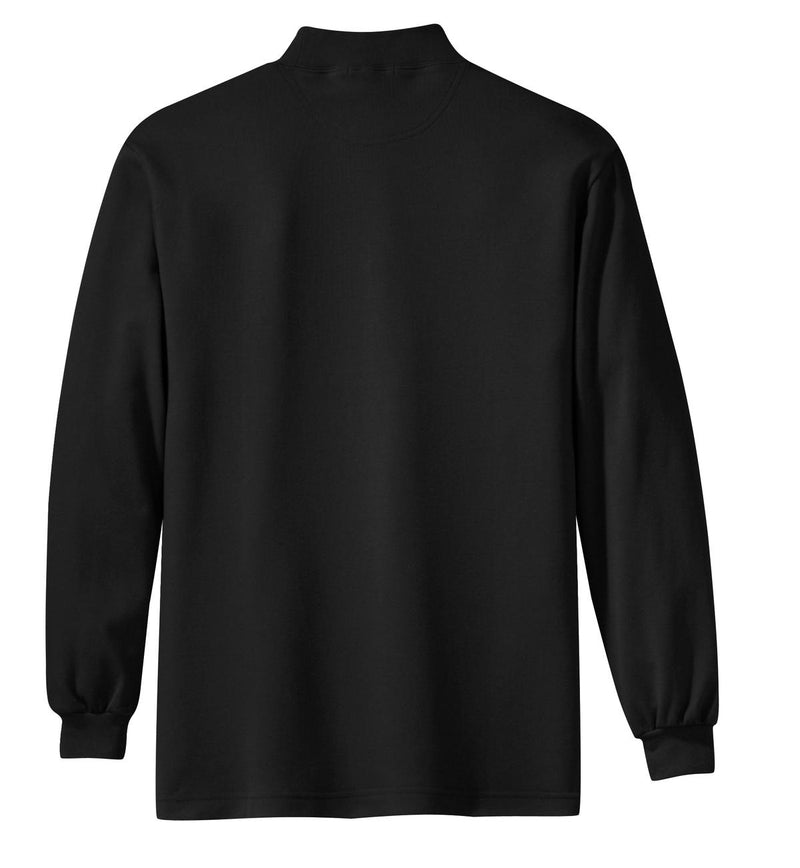 Port Authority Interlock Knit Mock Turtleneck - Black