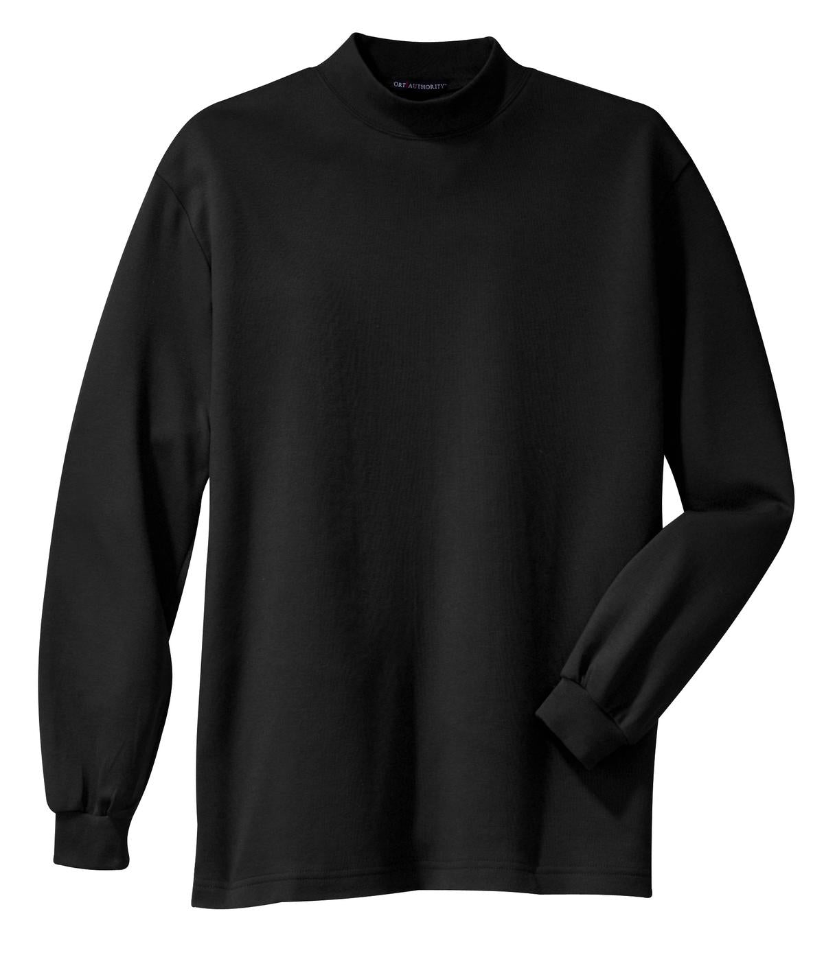 Port Authority Interlock Knit Mock Turtleneck - Black