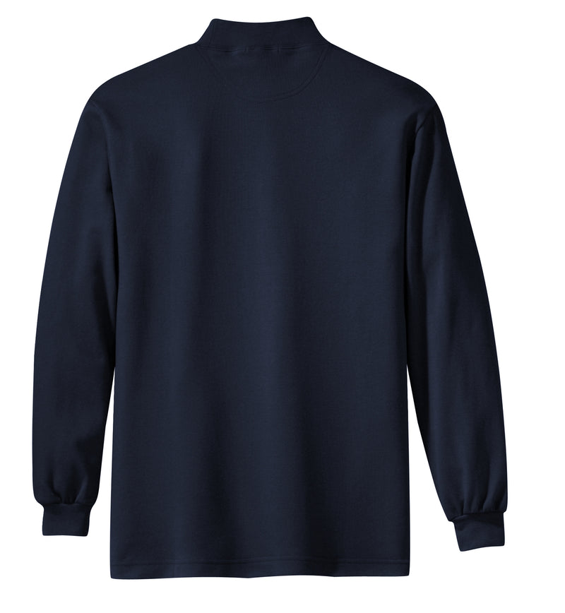 Port Authority Interlock Knit Mock Turtleneck - Navy