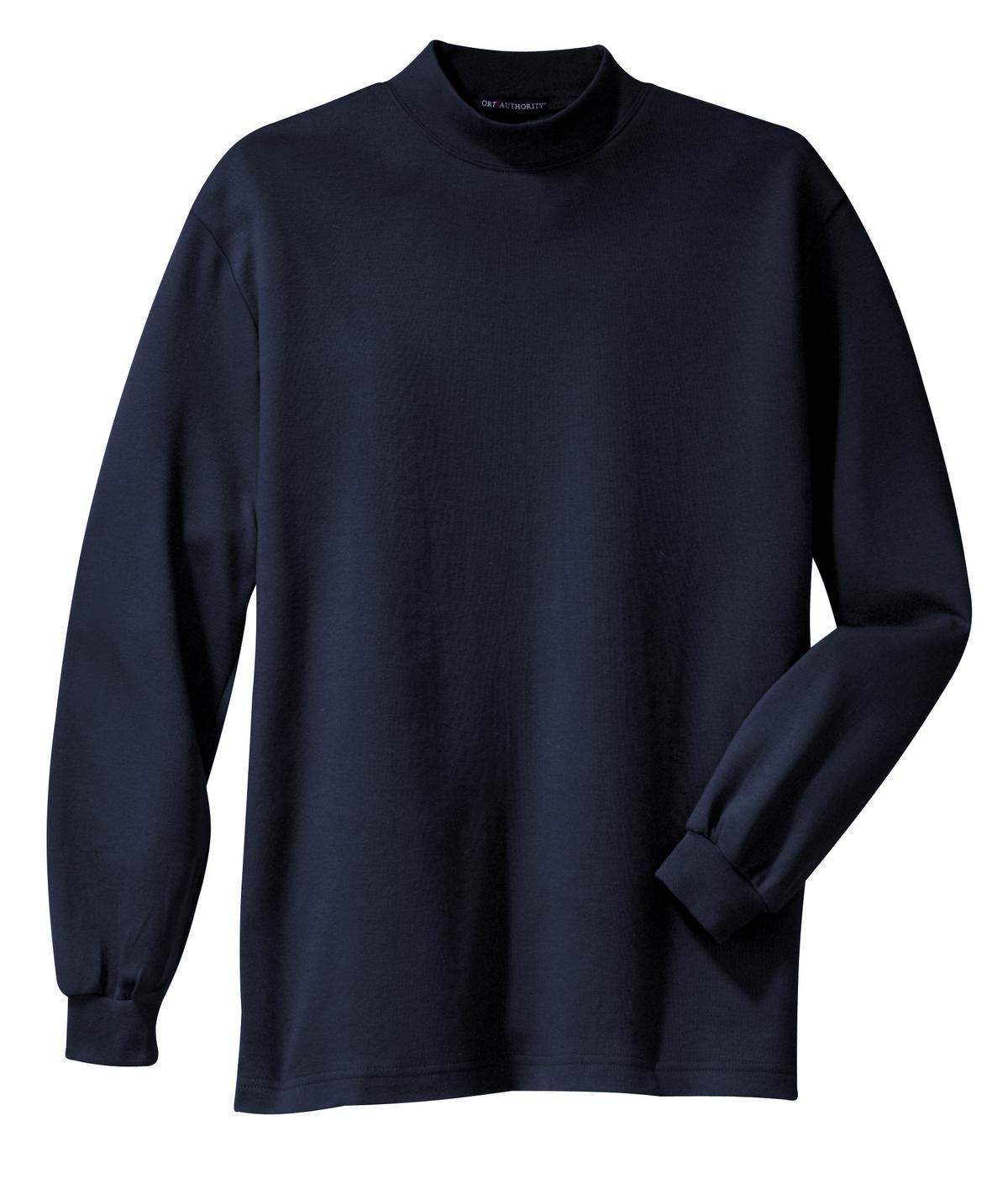 Port Authority Interlock Knit Mock Turtleneck - Navy