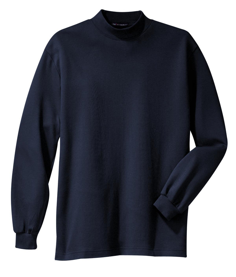 Port Authority Interlock Knit Mock Turtleneck - Navy