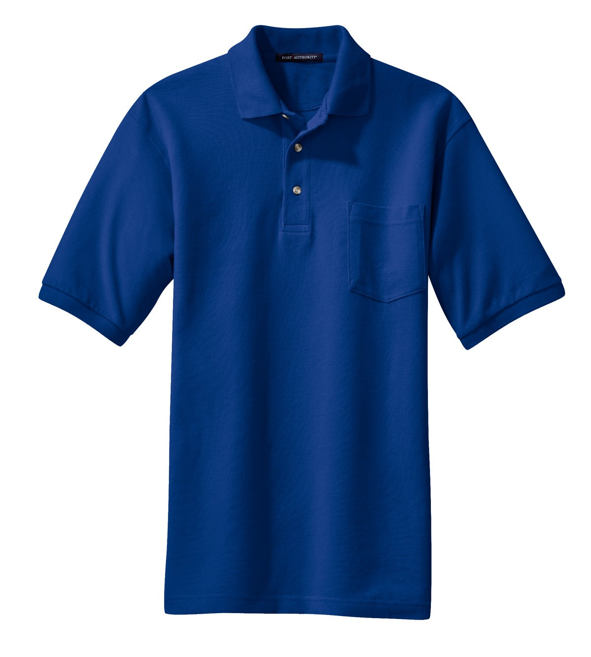 Port Authority Heavyweight Cotton Pique Polo with Pocket - Royal