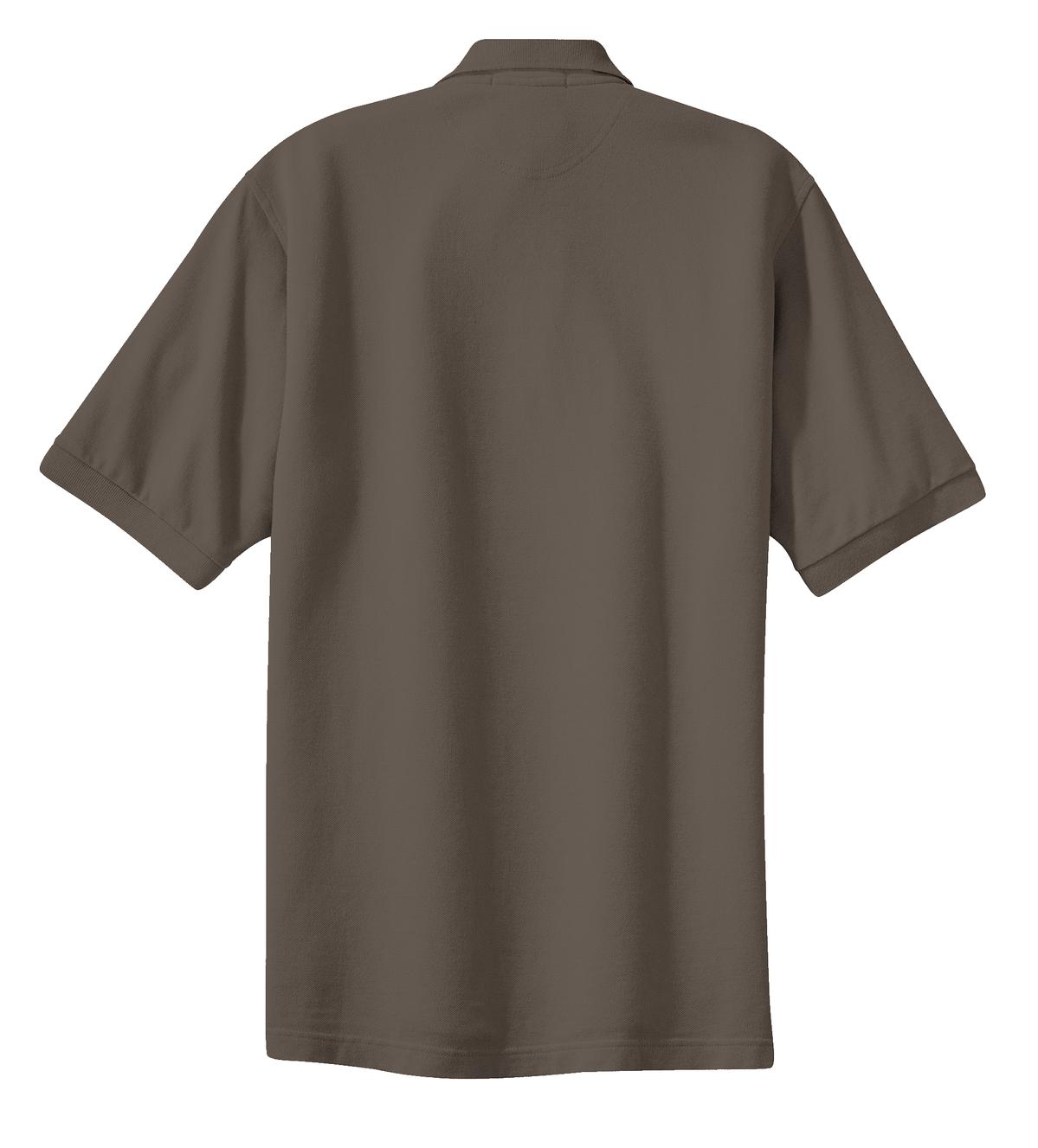 Port Authority Tall Heavyweight Cotton Pique Polo - Black