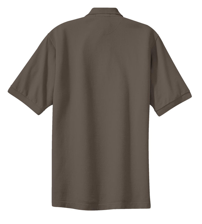 Port Authority Tall Heavyweight Cotton Pique Polo - Black