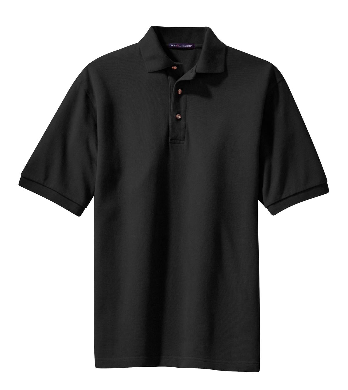 Port Authority Heavyweight Cotton Pique Polo - Black