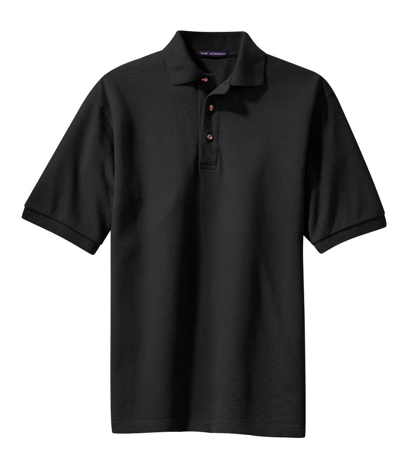 Port Authority Heavyweight Cotton Pique Polo - Black