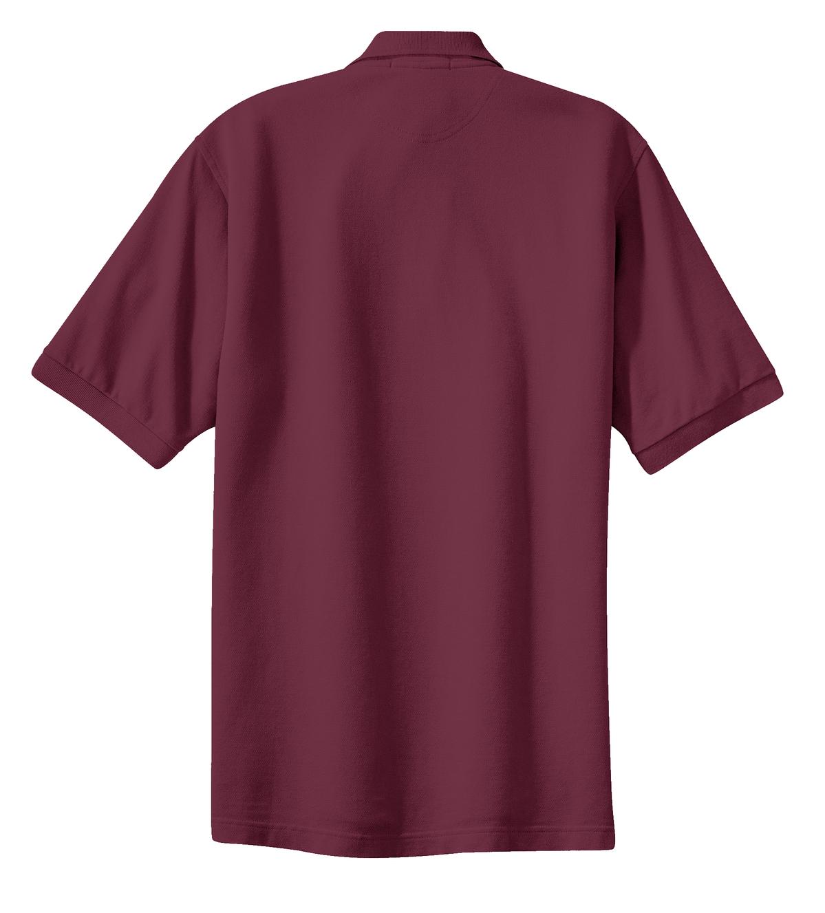 Port Authority Heavyweight Cotton Pique Polo - Burgundy