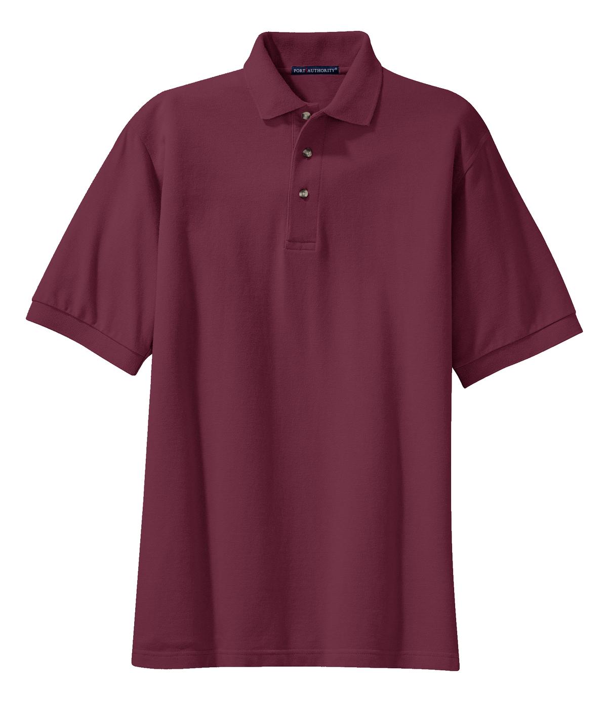 Port Authority Heavyweight Cotton Pique Polo - Burgundy